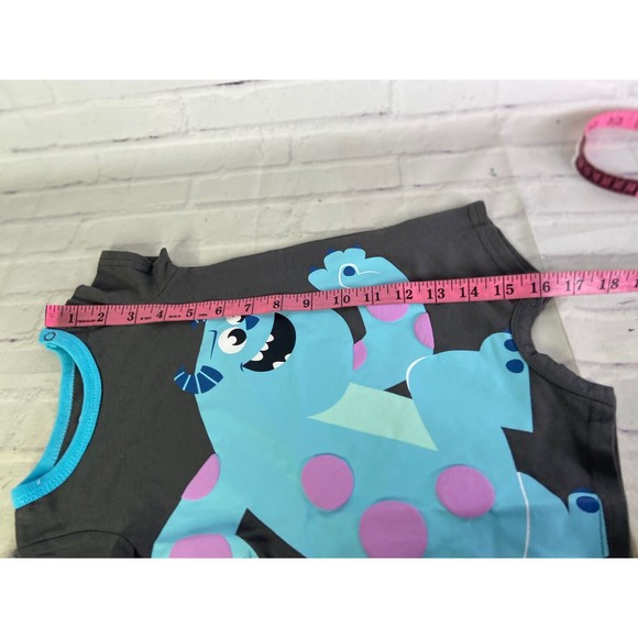 Disney Baby Monsters Inc Sully One Piece Snap Romper Footless Bodysuit 6-9 Month - Picture 6 of 6